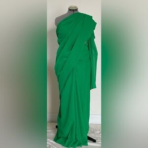 Vintage Green Chiffon Georgette